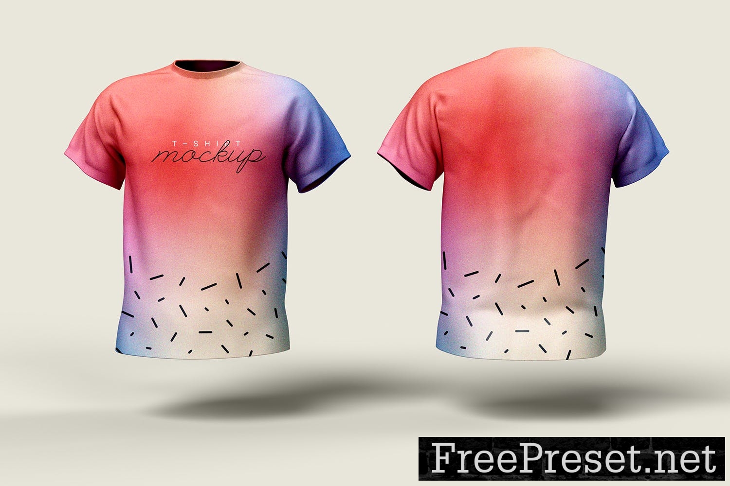 T-Shirt Mockup with Editable Background LXASGFG