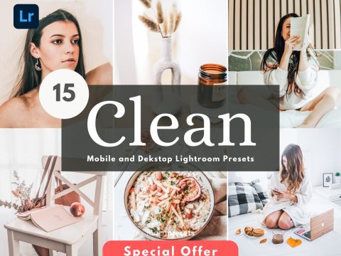 15 Mobile Lightroom Presets, Desktop Presets, Clean Presets