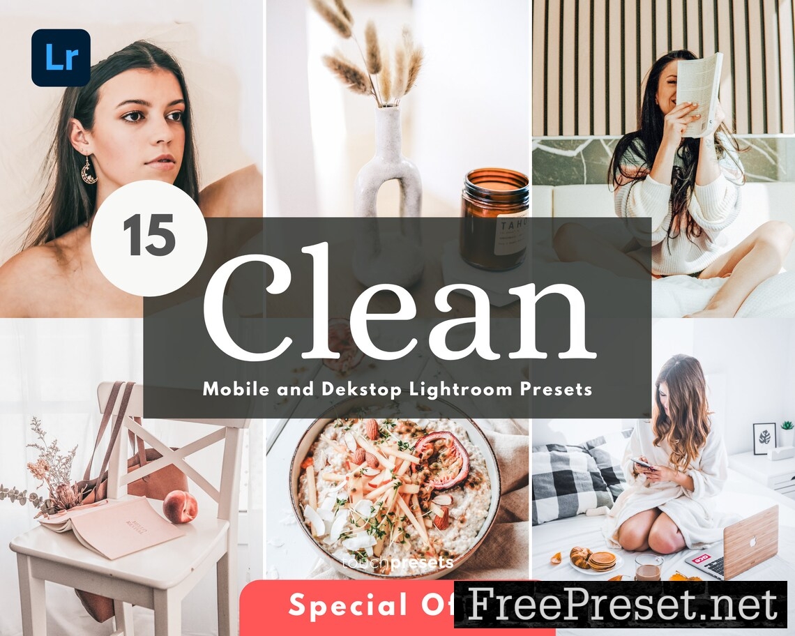 15 Mobile Lightroom Presets, Desktop Presets, Clean Presets