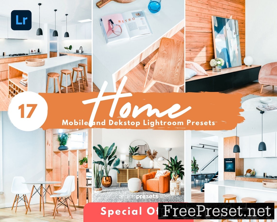 17 Mobile Lightroom Presets, Interior Preset, Home Presets