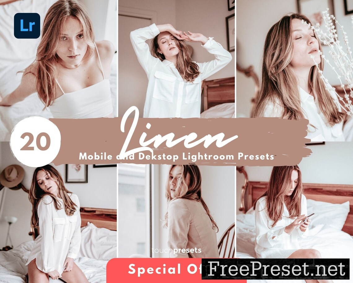 20 Mobile and Desktop Lightroom Presets, Linen Presets, Blogger Presets, Influencer Preset ,