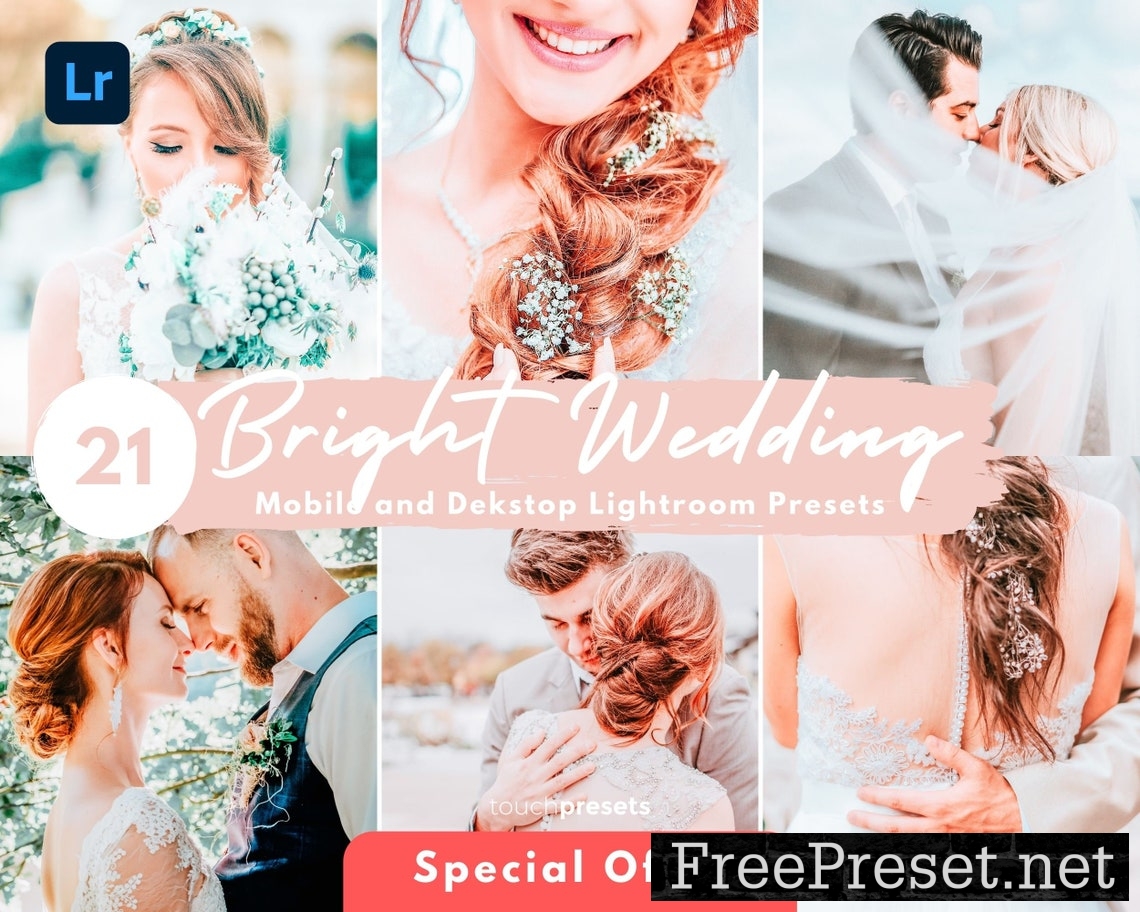 21 Lightroom Presets, Wedding Presets, Wedding Presets, Bright Wedding