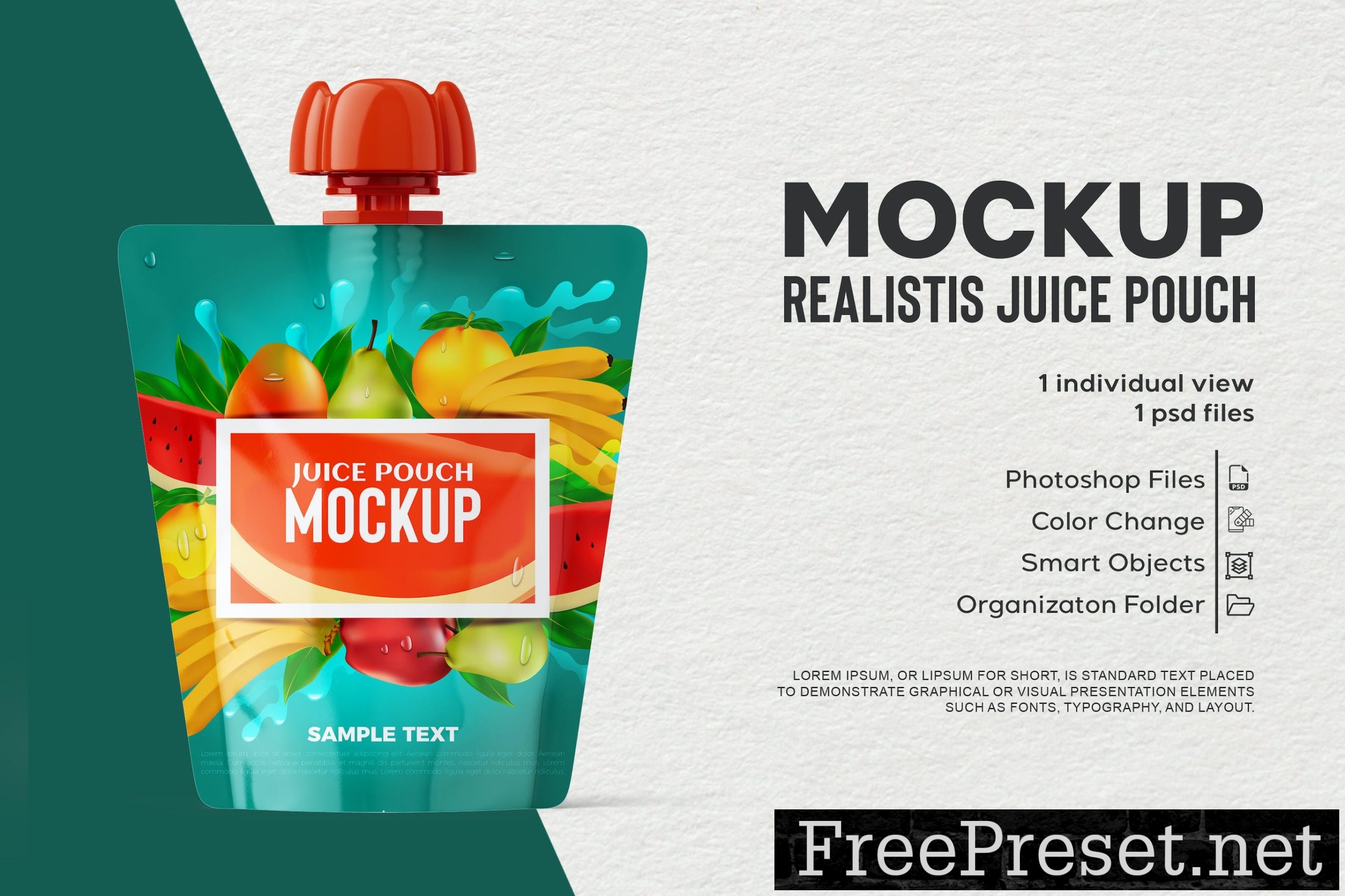 Stand Up Pouch Juice Mockup NQAFWTA