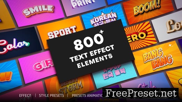 text effect video template