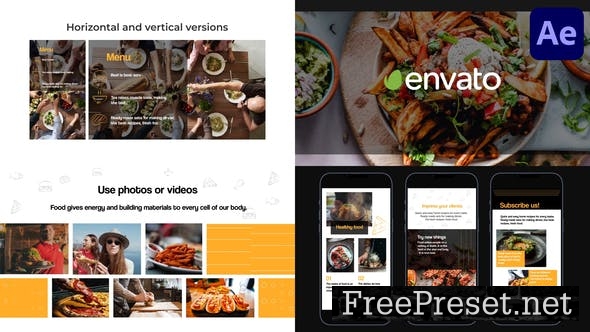 food after effects template free download