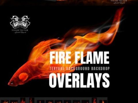 200 Fire Photoshop Overlays