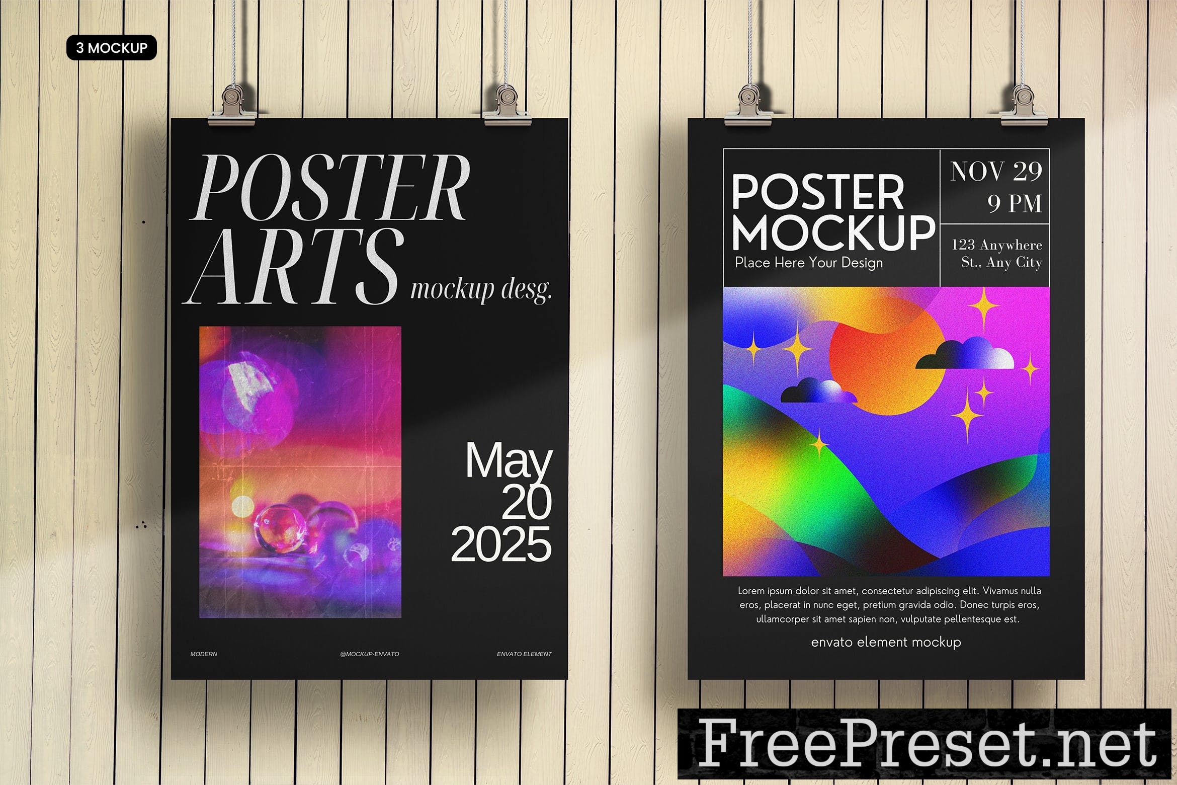 Black Poster Mockup 29WRUMA