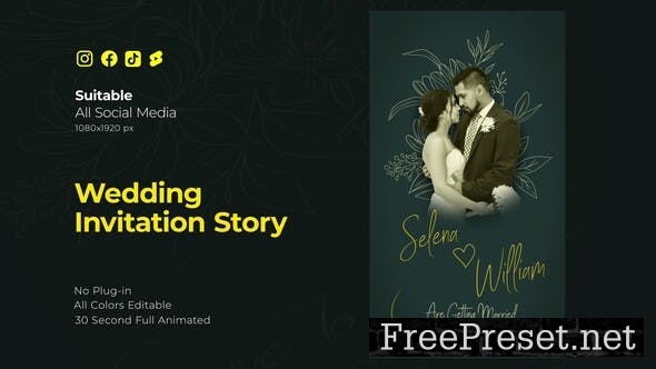 Wedding Invitation Instagram Reel - Video Template - 48890096