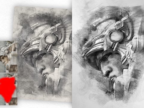 Charcoal Sketch Photoshop Action 39659798