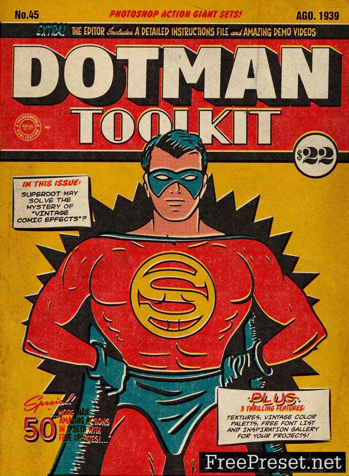 DotMan ToolKit Vintage Comic Effects PS 10950965