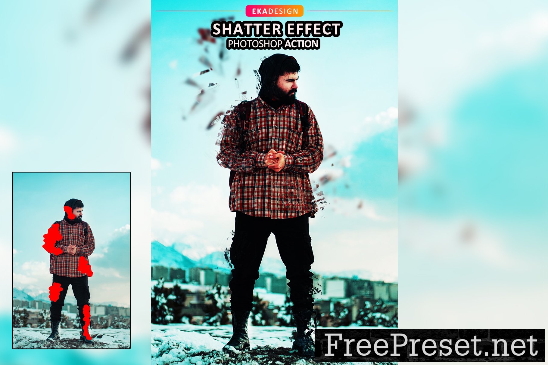Shatter Effect Photoshop Action 6790362