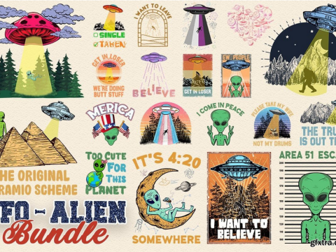 UFO Alien Sublimation Bundle