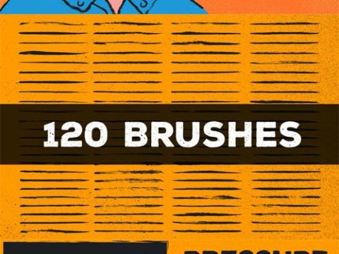 120 Brush Pens for Illustrator