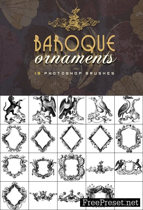 Baroque Ornaments Brushes for Photoshop [Vol.3]