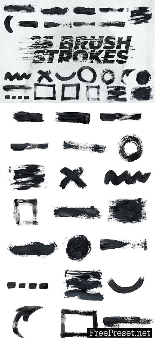 Black Stroke Brushes for Photoshop