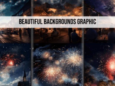 Stellaburst: New Year Night Sky Backdrop