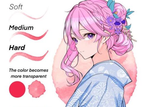 Watercolor Procreate Brushes Pack for Anime & Manga