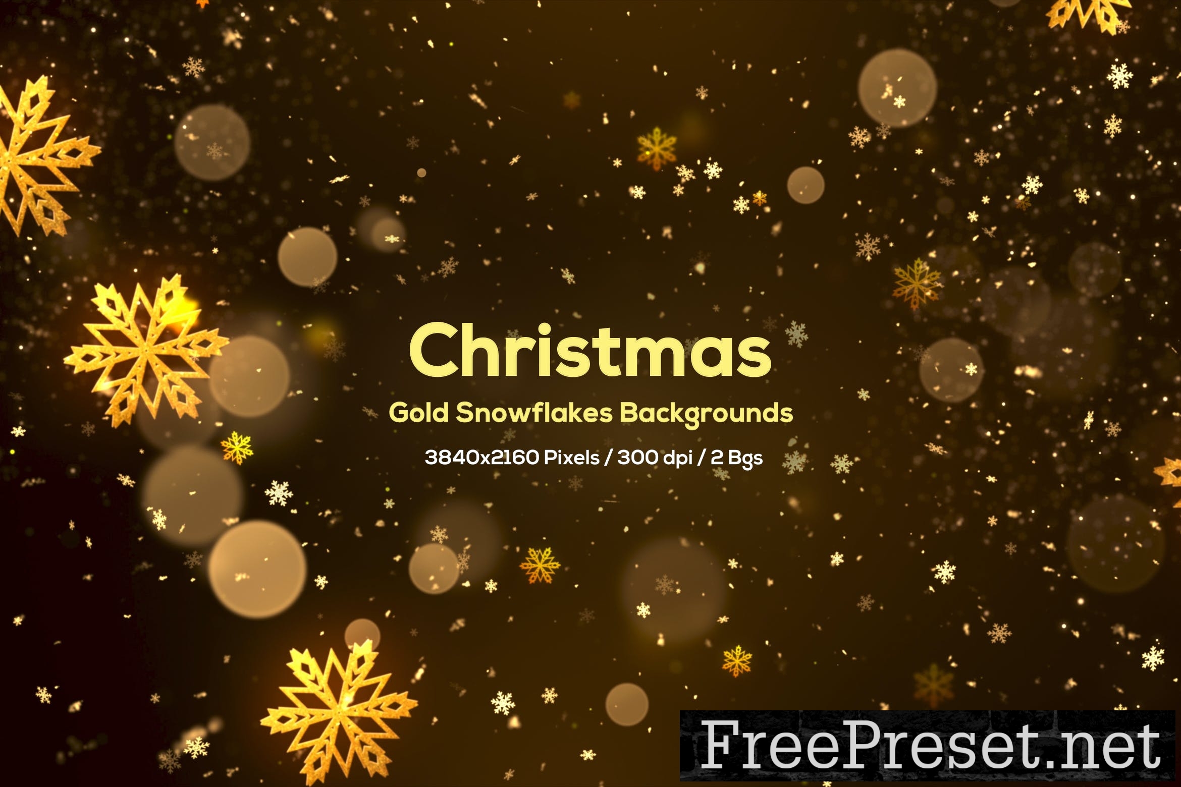 Christmas Gold Snowflakes Backgrounds Cgtcnda