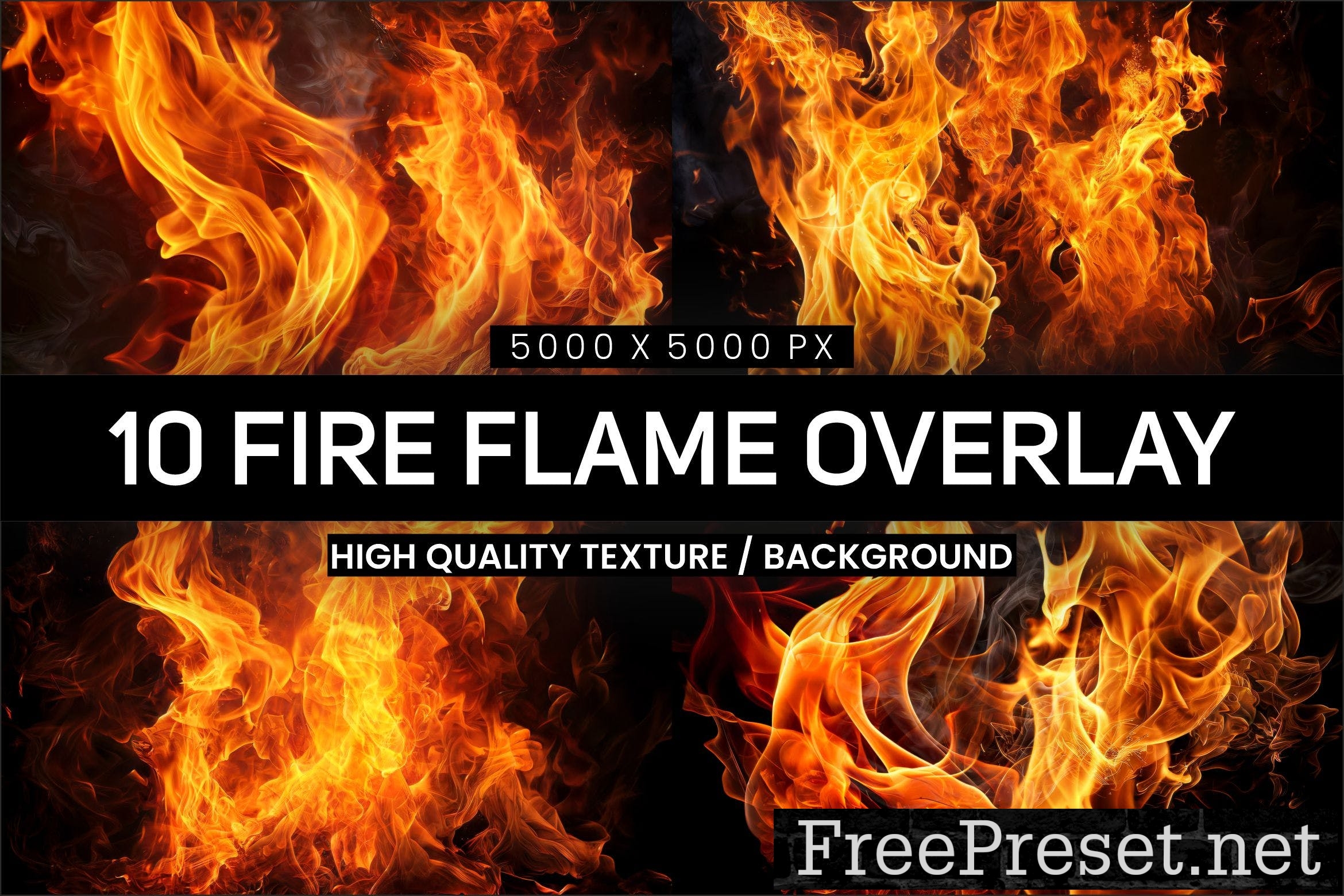 Fire Flames Backgrounds and Overlays HU6BWQ9