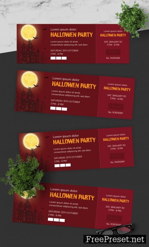 Red Halloween Party Ticket 635373657