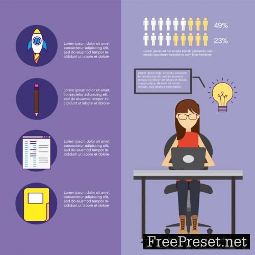 free infographics powerpoint template