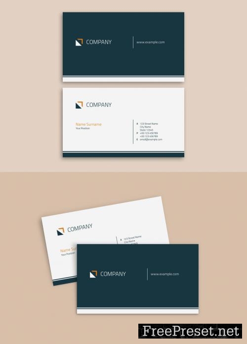 Adobe Stock - Business Card Layout with Geometric Elements - 213712350