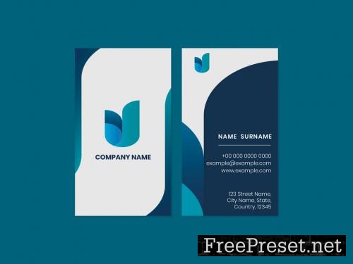 Adobe Stock - Business Card Template in Blue and White - 440290024