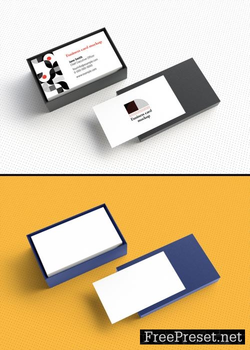 Adobe Stock - Business Cards in Box Mockup - 270629769