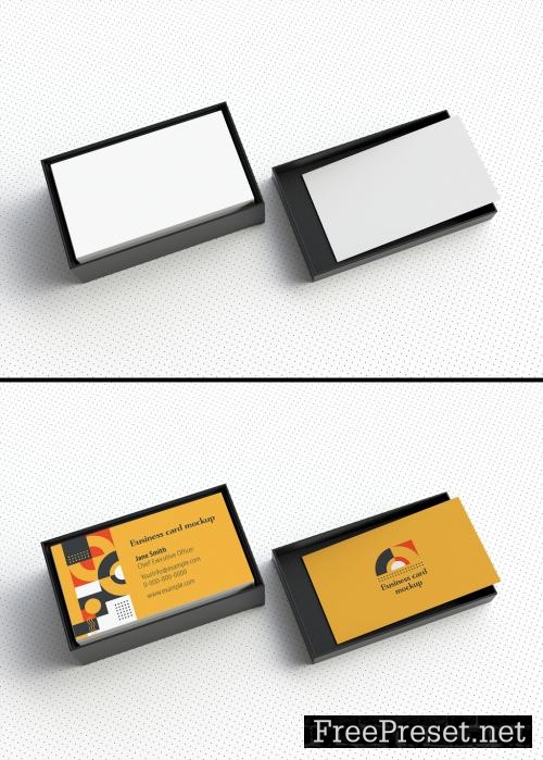 Adobe Stock - Business Cards in Box Mockup - 270629815