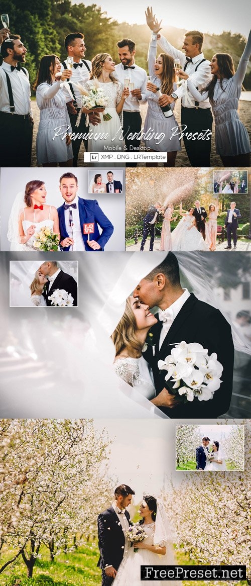 10 Premium Wedding Mobile & Desktop Lightroom Presets