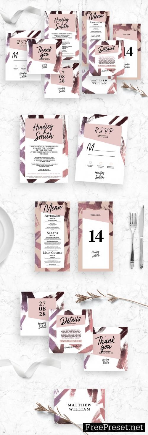 Modern Wedding Invitation Invite Stationery