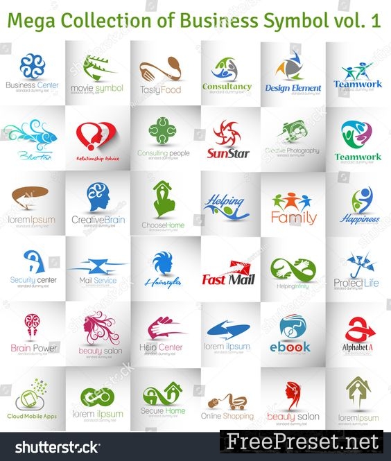 Mega collection of vector logo templates vol 1 2284402