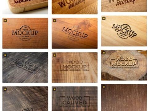 Premium Mockup Collections - Logo Wood - 1000xPSD 2288596